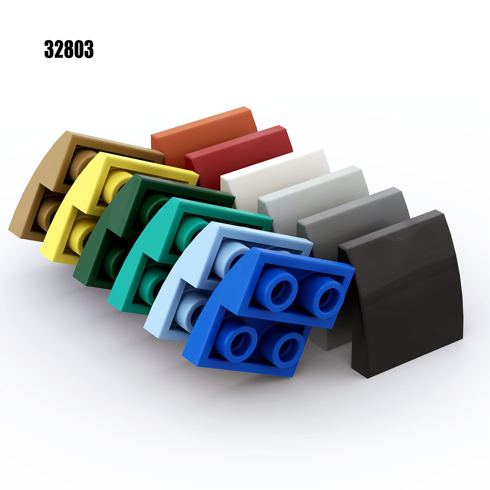 Tech Accessories For Kids - 50pcs MOC Bricks 32803 2x2 Reverse