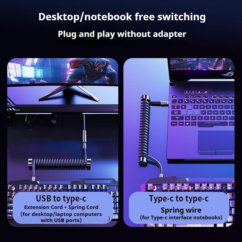 Eary 1.2m Coiled Keyboard Cabl - đánh giá và giá Tech Gaming Accessories